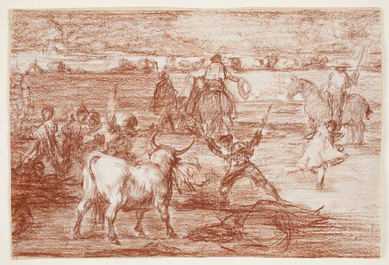 Banderillas de fuego (dibujo preparatorio)