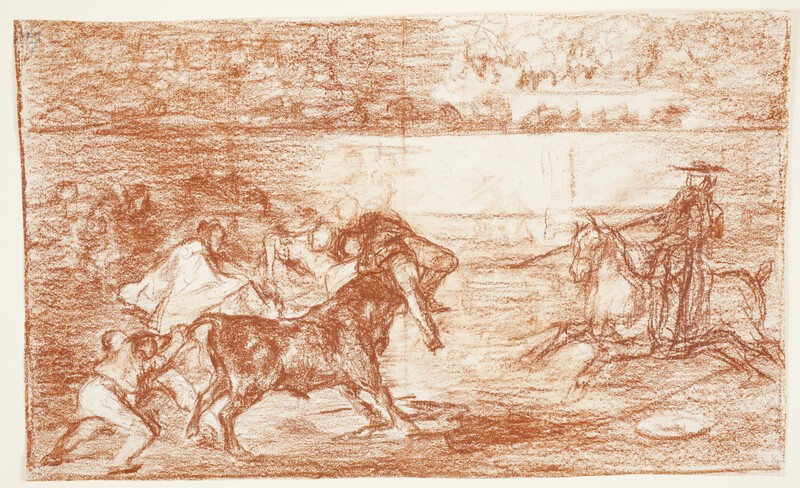 La muerte de Pepe Illo (Tauromaquia F) (dibujo preparatorio)