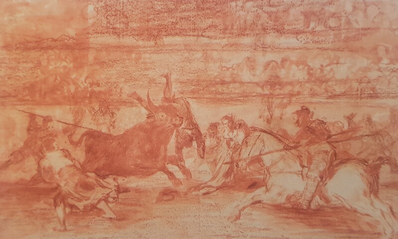 La muerte de Pepe Illo (Tauromaquia E) (dibujo preparatorio)